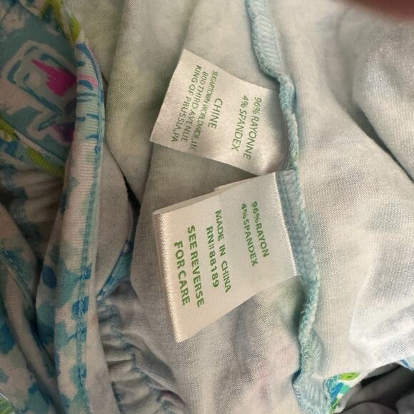 Lilly Pulitzer Analee What A Lovely Place Size Small Romper EUC Blue Pink - Picture 4 of 9